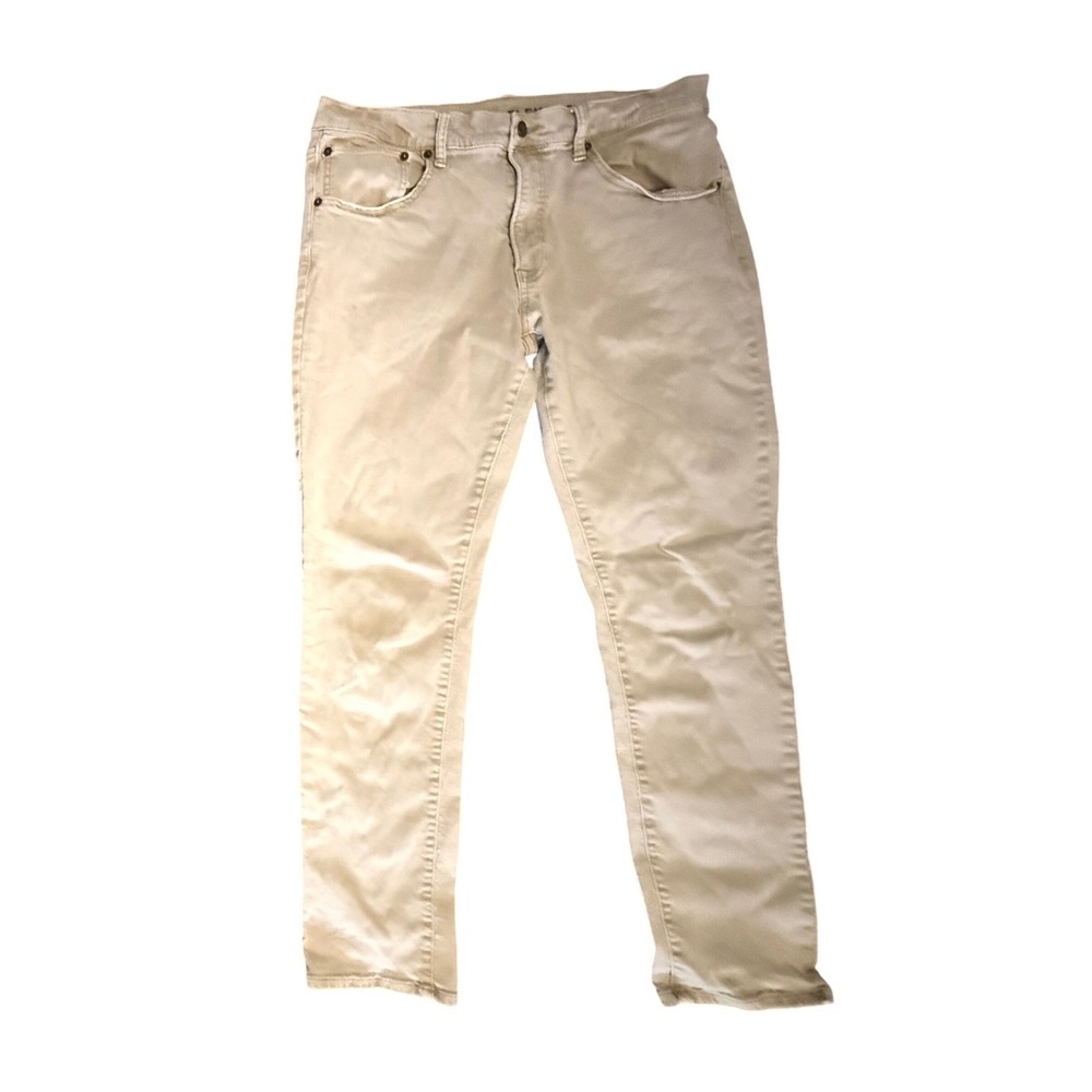 Arizona Jean Co Advance Flex 360 Slim Pants Mens 36x32 Khaki Tan Stretch Denim